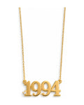 نواعم سنة الميلاد بحجر | Nawaem Birth Year Necklace with Stone — NW-006