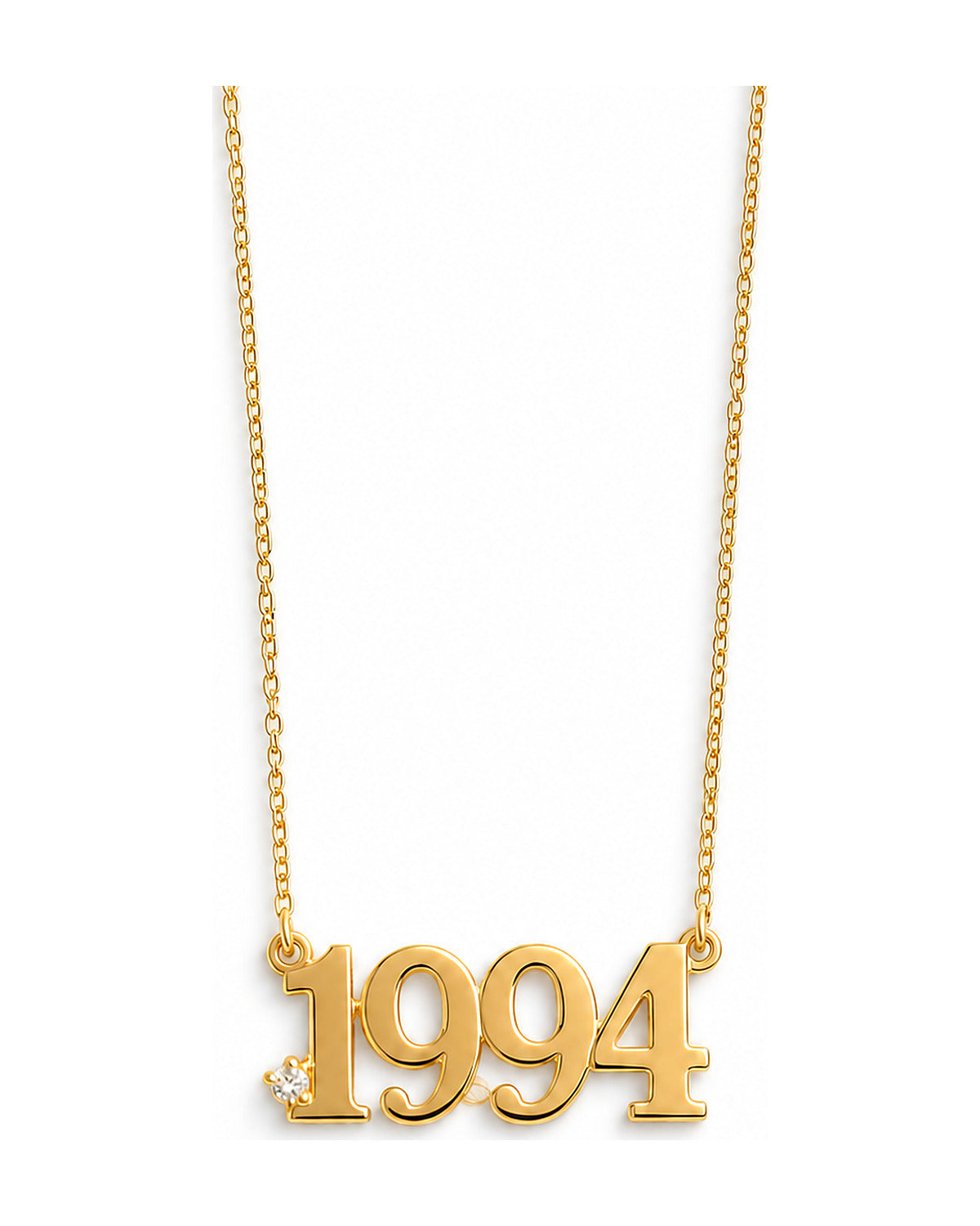 نواعم سنة الميلاد بحجر | Nawaem Birth Year Necklace with Stone — NW-006